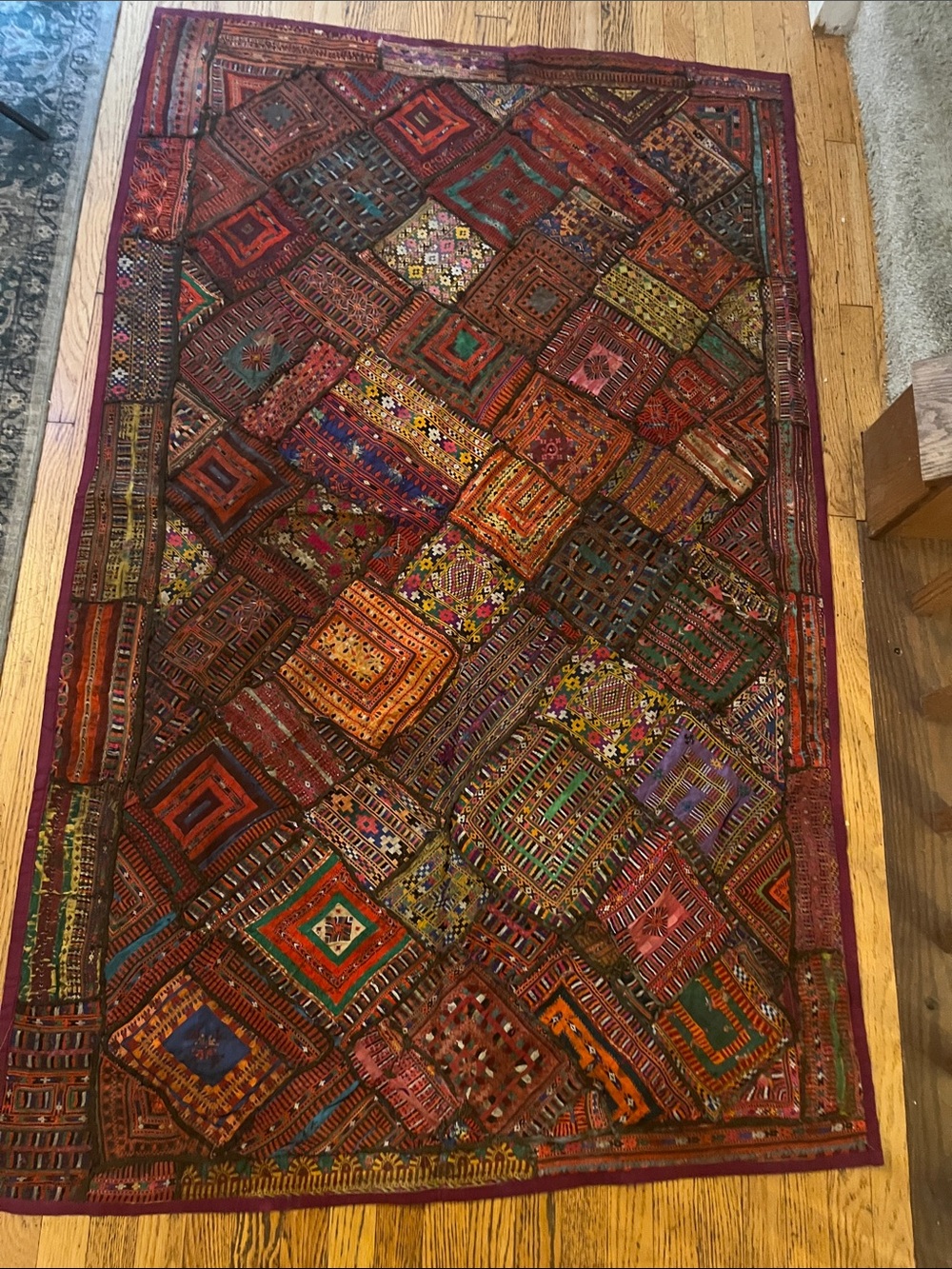 Heavy Banjara Gypsy Handmade Indian Tapestry Wallhanging - Picture 1 of 16